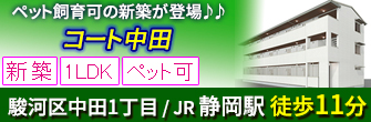 静岡市駿河区中田１丁目 新築 賃貸「コート中田」 1LDK